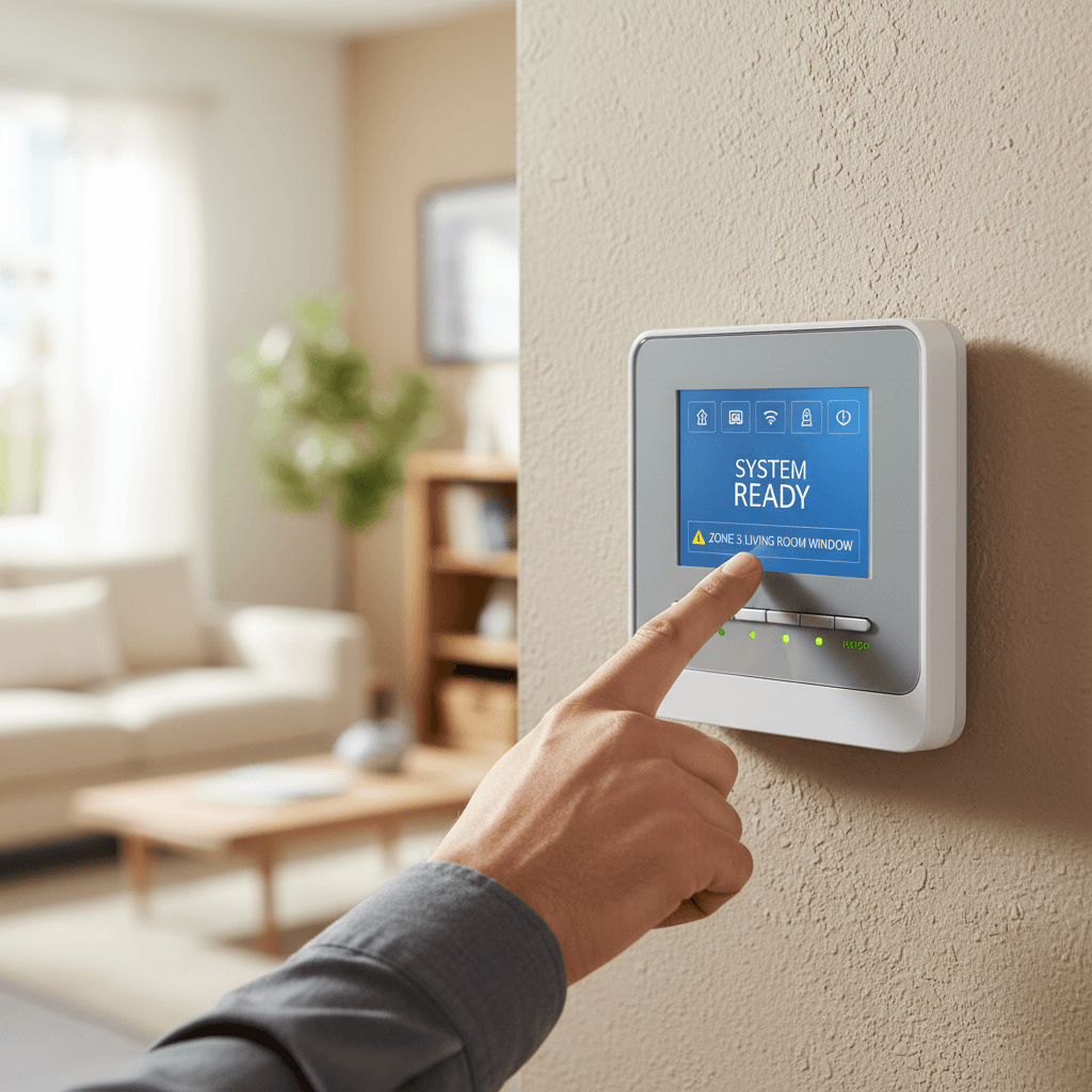 Alarm system control panel installation