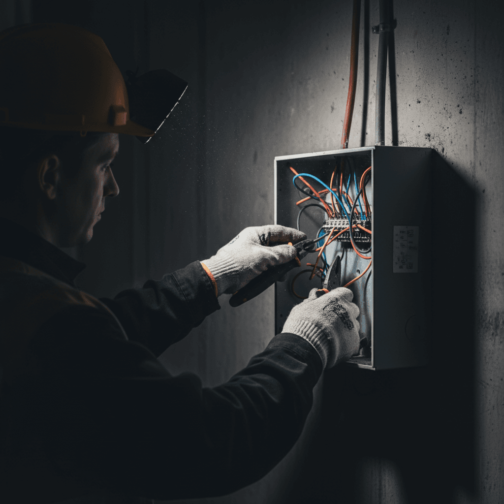 Alarm system control panel wiring